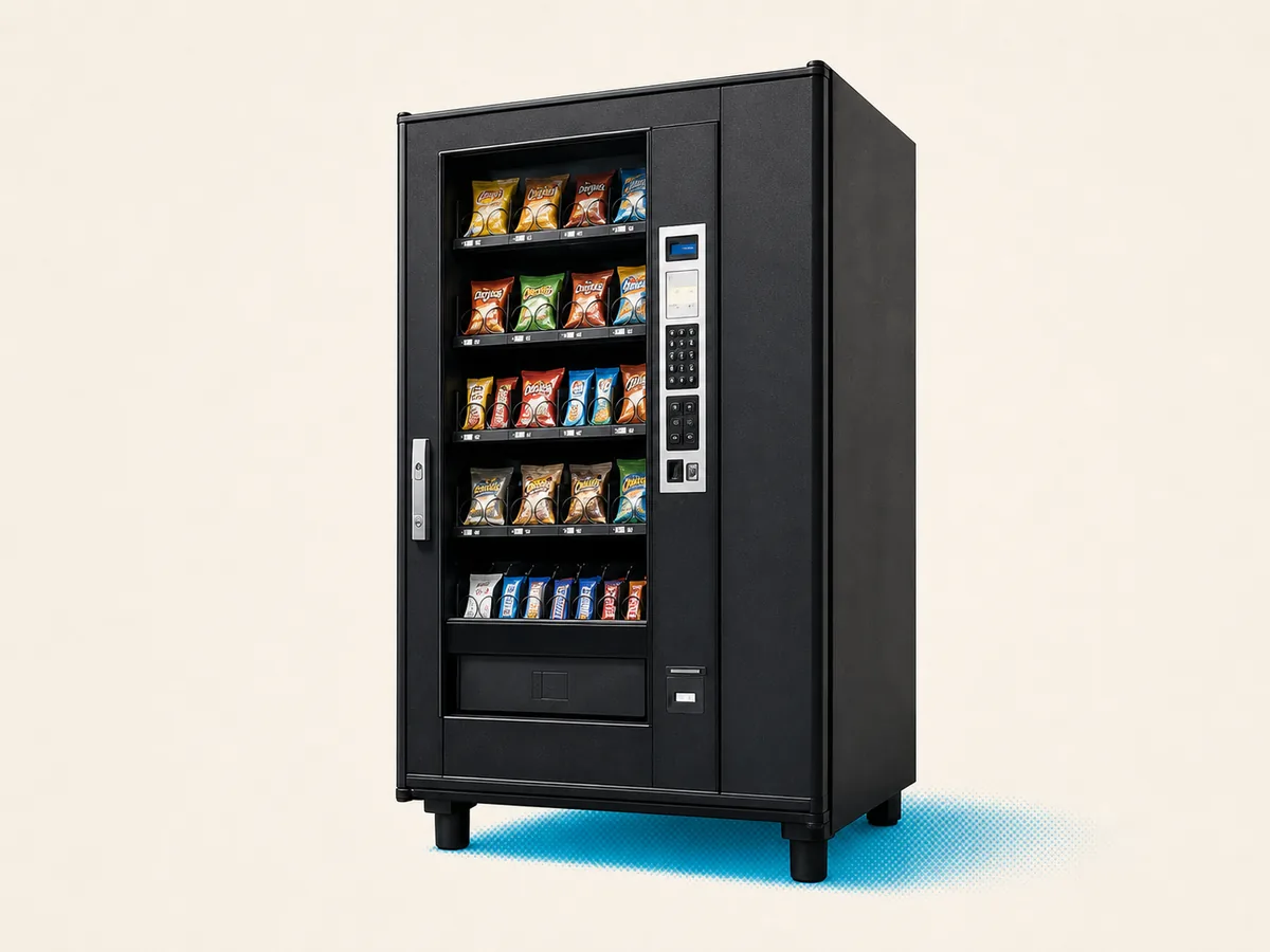 Modern commercial snack vending machine